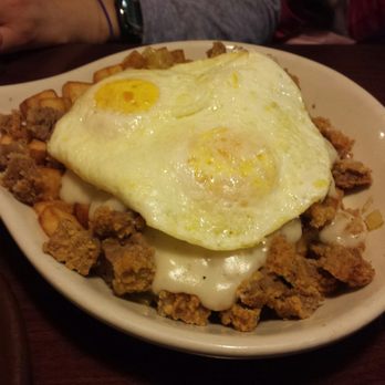 Village Inn - Chicken Fried Steak Scramble, comes with hot cakes - American Near Me - Mission, Kansas Village Inn - Chicken Fried Steak Scramble, comes with hot cakes - American Near Me - Mission, Kansas