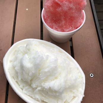 Uncle's Shave Ice - Shaved ice in the forefront and my hubby got the classic watermelon shaved ice in the back! So good! - Shaved Ice Near Me - Koloa, Hawaii Uncle's Shave Ice - Shaved ice in the forefront and my hubby got the classic watermelon shaved ice in the back! So good! - Shaved Ice Near Me - Koloa, Hawaii