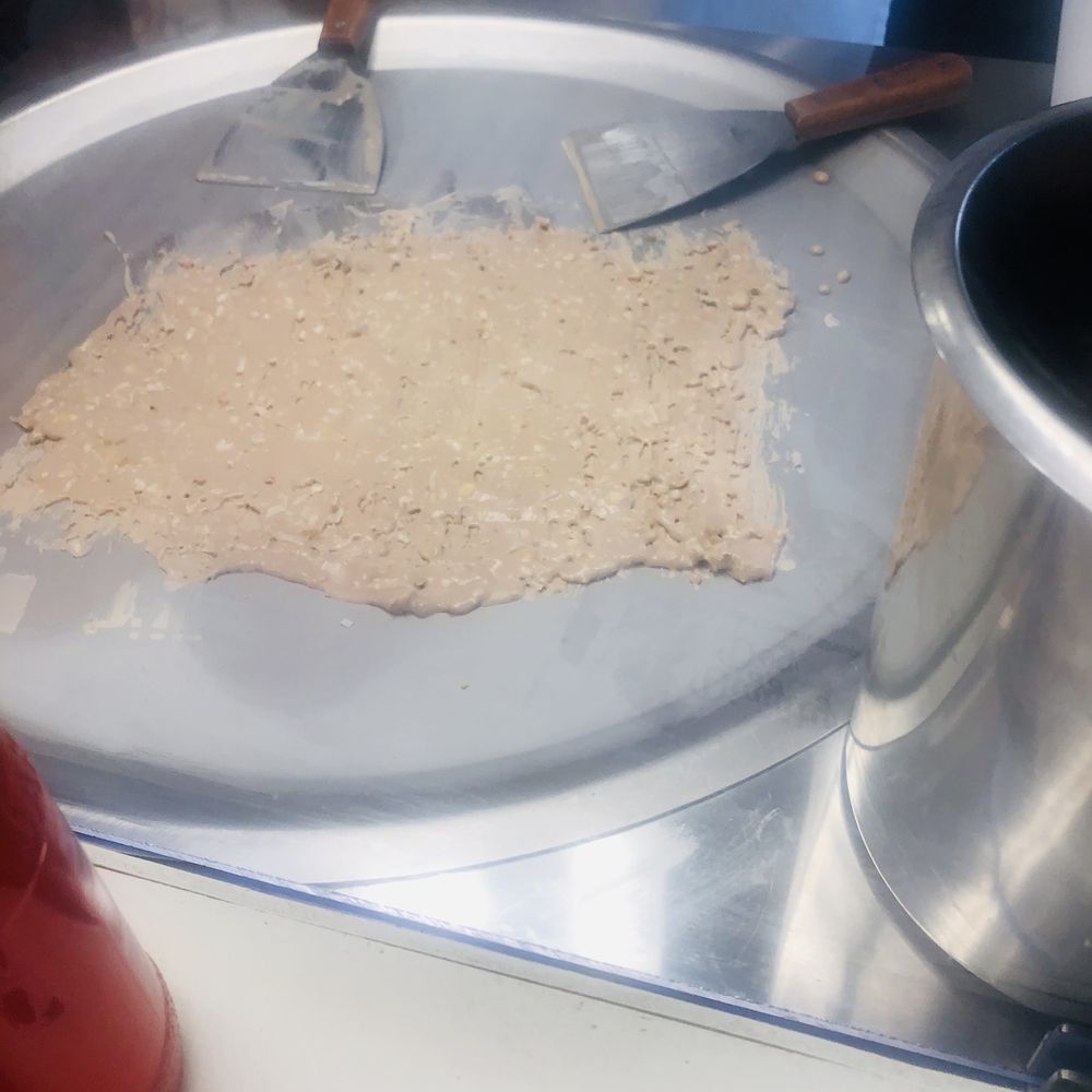 Diggity Dog - Preparing rolled ice cream.  Yummy!! Add anything you want. - Pizza Near Me - Peabody, Massachusetts