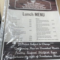 Neutral Ways - Lunch Menu