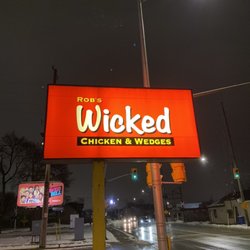 Rob's Wicked Chicken & Wedges - Sign