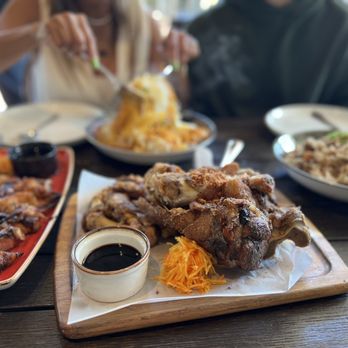 Avenida Restaurant - Crispy Pata (Pork Knuckle) Inihaw na Baby Pusit Adobo Rice Pancit Palabok - Filipino Near Me - San Mateo, California Avenida Restaurant - Crispy Pata (Pork Knuckle) Inihaw na Baby Pusit Adobo Rice Pancit Palabok - Filipino Near Me - San Mateo, California