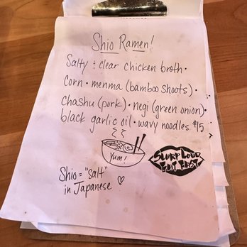 Kato Ramen - a piece of paper with a note attached to it - Ramen Near Me - Toledo, Ohio