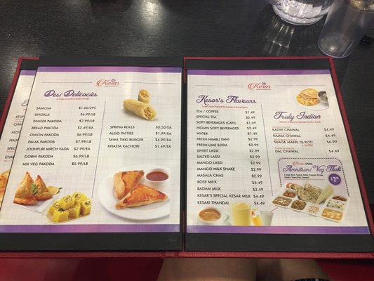 Menu photo 1 Kesar Sweet & Restaurant Brampton, ON Menu photo 1 Kesar Sweet & Restaurant Brampton, ON