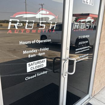 Rush Automotive - Hours - Auto Repair Near Me - Round Rock, Texas