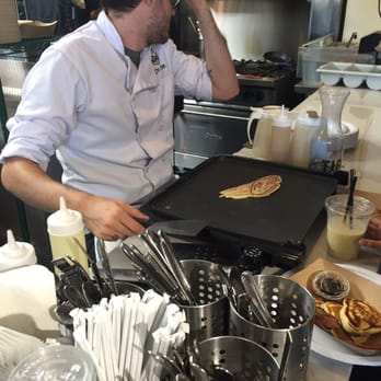 Yolklore - Making picture pancakes for the grand opening - Breakfast & Brunch Near Me - St. Louis, Missouri