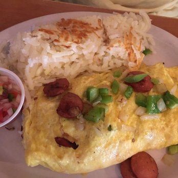 Millbrae Pancake House - Spicy hot link omelet (forget name) - American Near Me - Millbrae, California Millbrae Pancake House - Spicy hot link omelet (forget name) - American Near Me - Millbrae, California