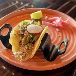 Soft taco was very good, hard shell was not.