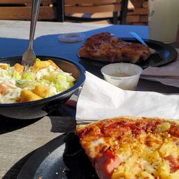 Salad in the background. Nice outdoor seating, too! Salad in the background. Nice outdoor seating, too!