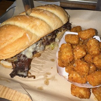 The Westside Tavern - Big easy burger with tater tots. - Bars Near Me - Olympia, Washington