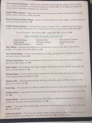 Menu photo 2 Nia's Towne Square Restaurant Bay City, TX