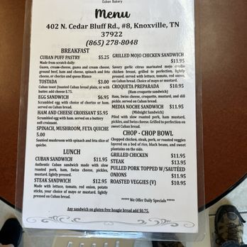 Pastelito's Cuban Bakery - Cuban menu - Bakeries Near Me - Knoxville, Tennessee Pastelito's Cuban Bakery - Cuban menu - Bakeries Near Me - Knoxville, Tennessee