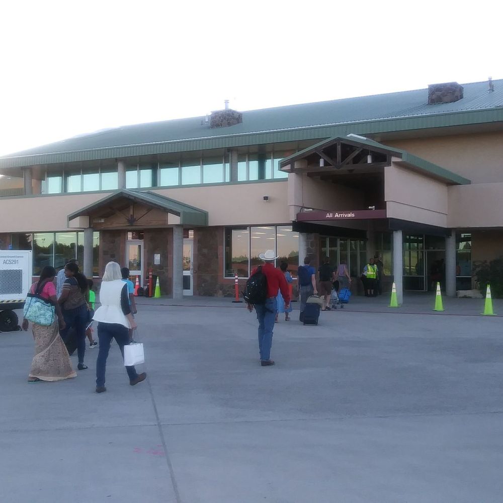 Walking to the terminal.