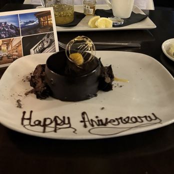 TEN 3 - White chocolate cake and hot tea service - New American Near Me - Albuquerque, New Mexico