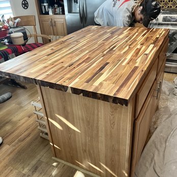 JL Construction - Butcher block island - General Contractors Near Me