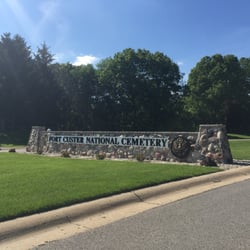 Fort Custer National Cemetery - Entryway to Avenue of Flags