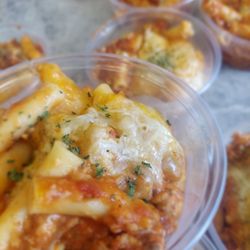 Mostaccioli: made with ground beef, Italian turkey sausage and 5 cheeses