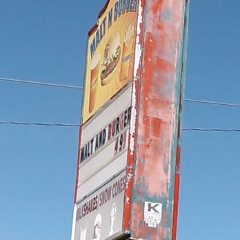 Malt N Burger - Sign - Hot Dogs Near Me - Alvin, Texas