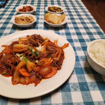 Choi's Restaurant - a plate of food on a table - Korean Near Me - College Station, Texas