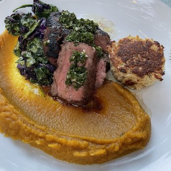 Soby's - Steak with chimichurri sauce - New American Near Me - Greenville, South Carolina Soby's - Steak with chimichurri sauce - New American Near Me - Greenville, South Carolina