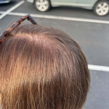 Lucid Hair Studio - After second correction: Hair all red at the roots, lengths turned orange/ gray. Hair is all damaged.. - Hair Salons Near Me - Charlotte, North Carolina Lucid Hair Studio - After second correction: Hair all red at the roots, lengths turned orange/ gray. Hair is all damaged.. - Hair Salons Near Me - Charlotte, North Carolina