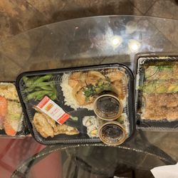 Chicken Teriyaki Bento Box Red Dragon Roll Sweet Potato Tempura Roll