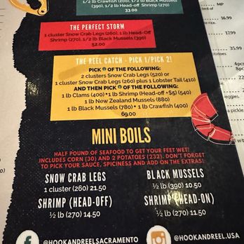 Hook & Reel Cajun Seafood & Bar - Menu - Seafood Near Me - Sacramento, California