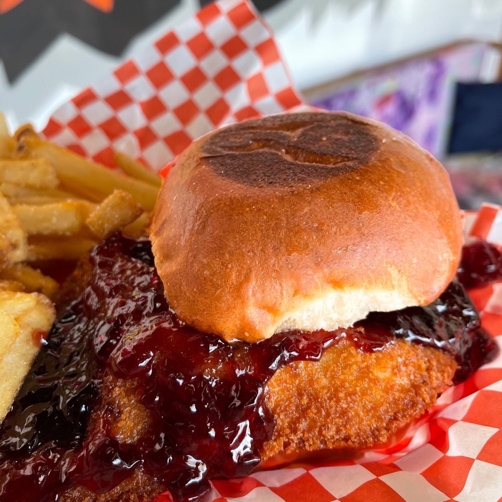 Smack's Chicken Shack - The Peanut Butter & Jelly Chicken Sandwich - Food Trucks Near Me - San Antonio, Texas Smack's Chicken Shack - The Peanut Butter & Jelly Chicken Sandwich - Food Trucks Near Me - San Antonio, Texas