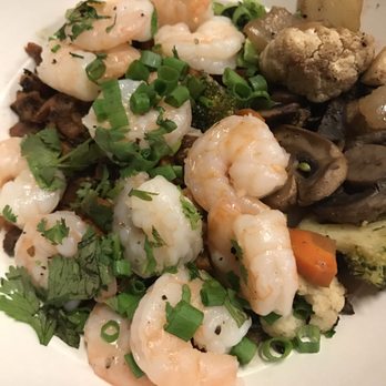 Original ChopShop - shrimp protein bowl with sweet potatoe hash. Very good with brown rice too - New American Near Me - Tempe, Arizona Original ChopShop - shrimp protein bowl with sweet potatoe hash. Very good with brown rice too - New American Near Me - Tempe, Arizona