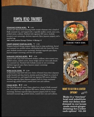 Menu photo 3 Ramen Head Rockwall, TX