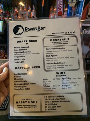 Menu photo 3 Raven Bar San Francisco, CA Menu photo 3 Raven Bar San Francisco, CA