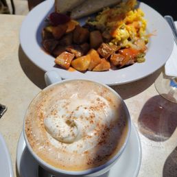 Scramble and a Mocha Latte