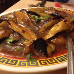 Canton Restaurant - Szechuan Eggplant -- very tasty! This normally has ground pork in it, but without it makes a great vegetarian dish.