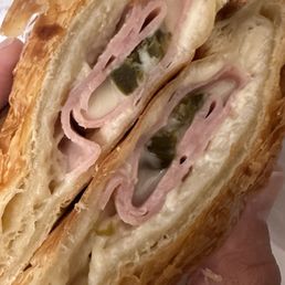 Ham & Cheese with Jalapeño croissant! So good! Ham & Cheese with Jalapeño croissant! So good!