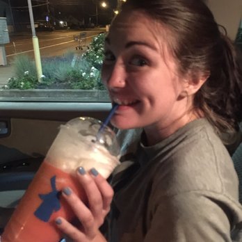 Dutch Bros Coffee - Strawberry Smoothie - her free Dutch from her punch card being full! - Coffee & Tea Near Me - Eugene, Oregon