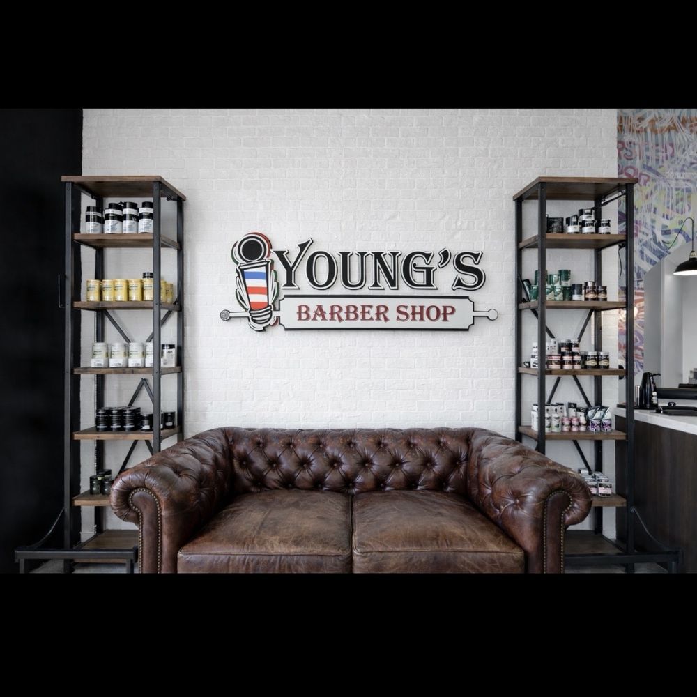 Youngs Barber Shop Logo