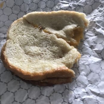 DP Cheesesteaks - one side of my sandwich that didn't see butter/ oil/ or a press at all - Cheesesteaks Near Me - Provo, Utah