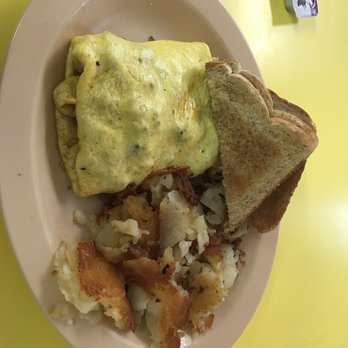 The Track Kitchen - Sausage egg and cheese omelette and home fries - American Near Me - Lebanon, Ohio The Track Kitchen - Sausage egg and cheese omelette and home fries - American Near Me - Lebanon, Ohio