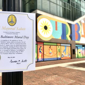 Baltimore's Inner Harbor - The Our Baltimore Mural Day, Mayoral Salute (5-23-23). - Landmarks & Historical Buildings Near Me - Baltimore, Maryland