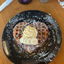 Banana Nutella Stuffed Waffle