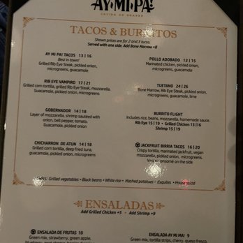 Ay Mi Pa - Food menu - Mexican Near Me - Riverside, California