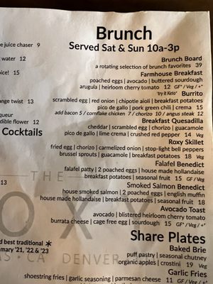 Menu photo 6 Roxy on Broadway Denver, CO