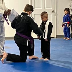 Renzo Gracie Riverstone - Judah Maccabee - Getting Grey & White Belt from coach Kenzie (01-23-23)