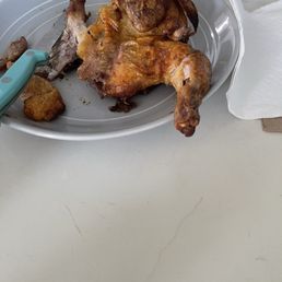 Whole chicken we ate half. Whole chicken we ate half.