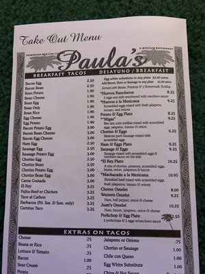 Menu photo 1 Paula's Mexican Restaurant Arlington, TX Menu photo 1 Paula's Mexican Restaurant Arlington, TX
