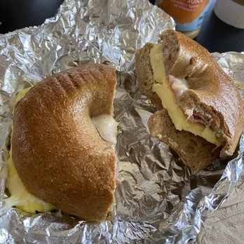 White Mountain Cafe - Egg and cheese breakfast bagel. - Coffee & Tea Near Me - Gorham, New Hampshire