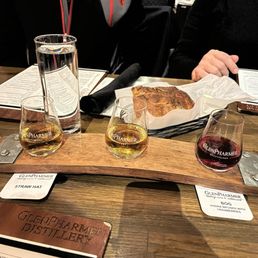 Tasting flight and yummy bread Tasting flight and yummy bread