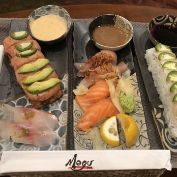 Megu Sushi - Snapper Sushi, Spicy Tuna Rice Cake w/avocado, Salmon Sushi, Albacore Sushi and Yellowtail Jalapeno Roll. - Japanese Near Me - Simi Valley, California Megu Sushi - Snapper Sushi, Spicy Tuna Rice Cake w/avocado, Salmon Sushi, Albacore Sushi and Yellowtail Jalapeno Roll. - Japanese Near Me - Simi Valley, California