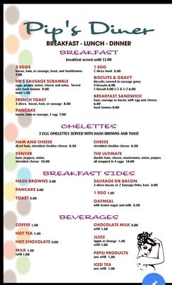 Menu photo 1 Pip's Diner Saco, MT Menu photo 1 Pip's Diner Saco, MT