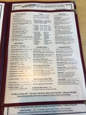 Menu photo 7 Valley Hotel Open Café Palmer, AK Menu photo 7 Valley Hotel Open Café Palmer, AK